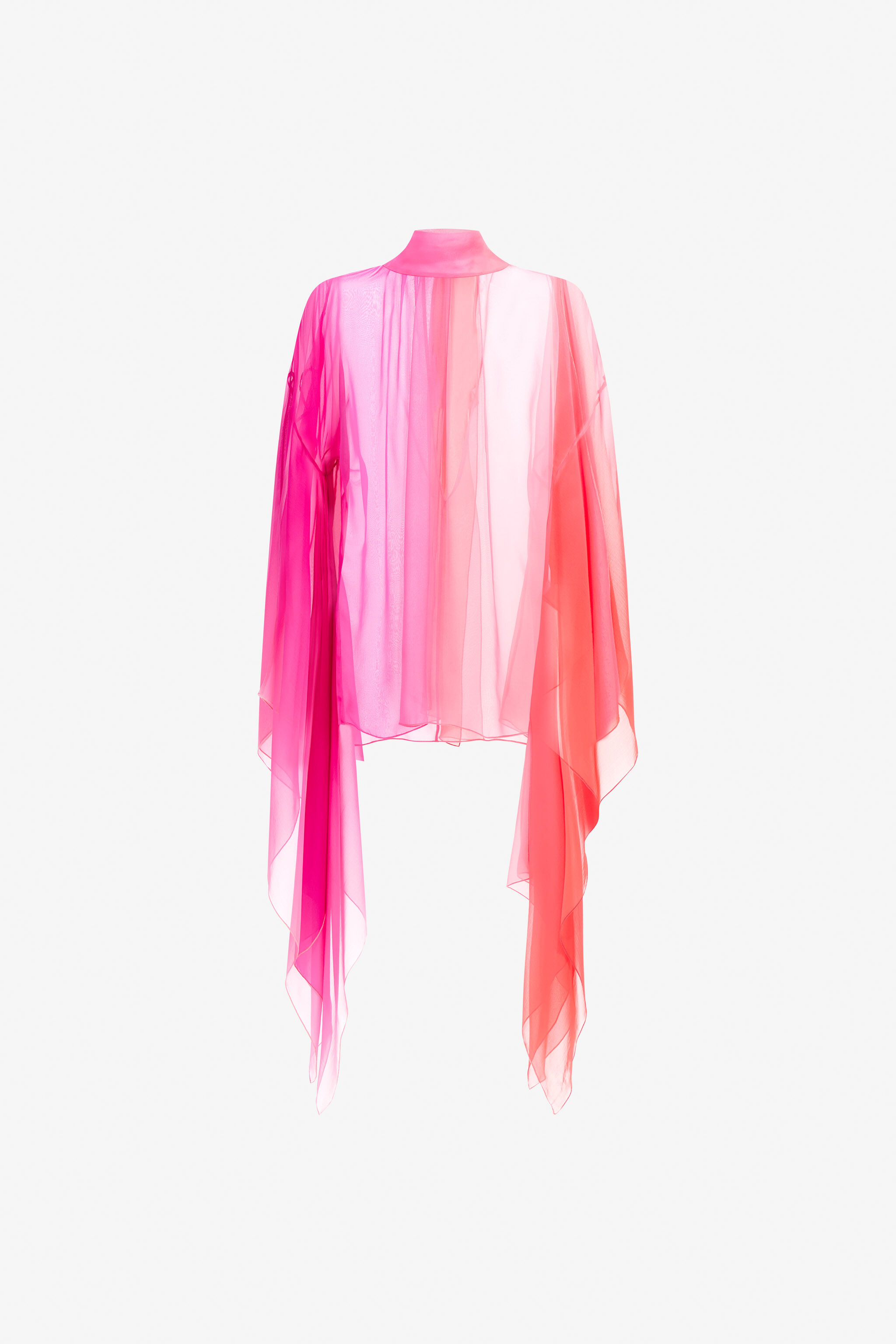 Roberto Cavalli plumage-print short kaftan - Pink