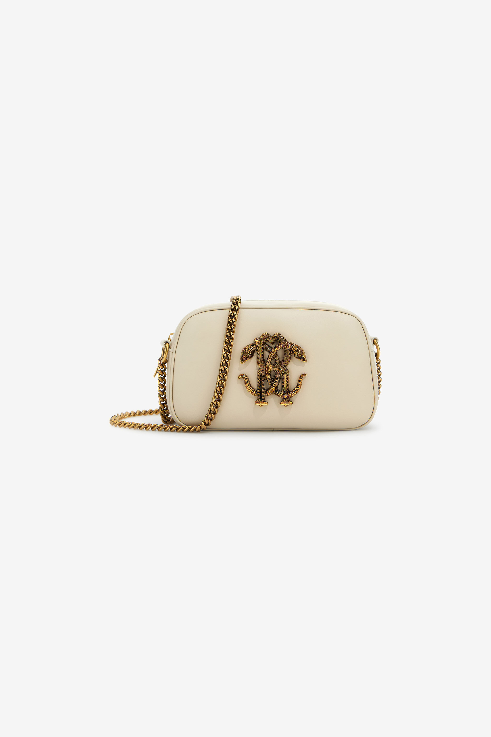 Shoulder bag with Monogram Mirror Snake | AVORIO | Women | Roberto 