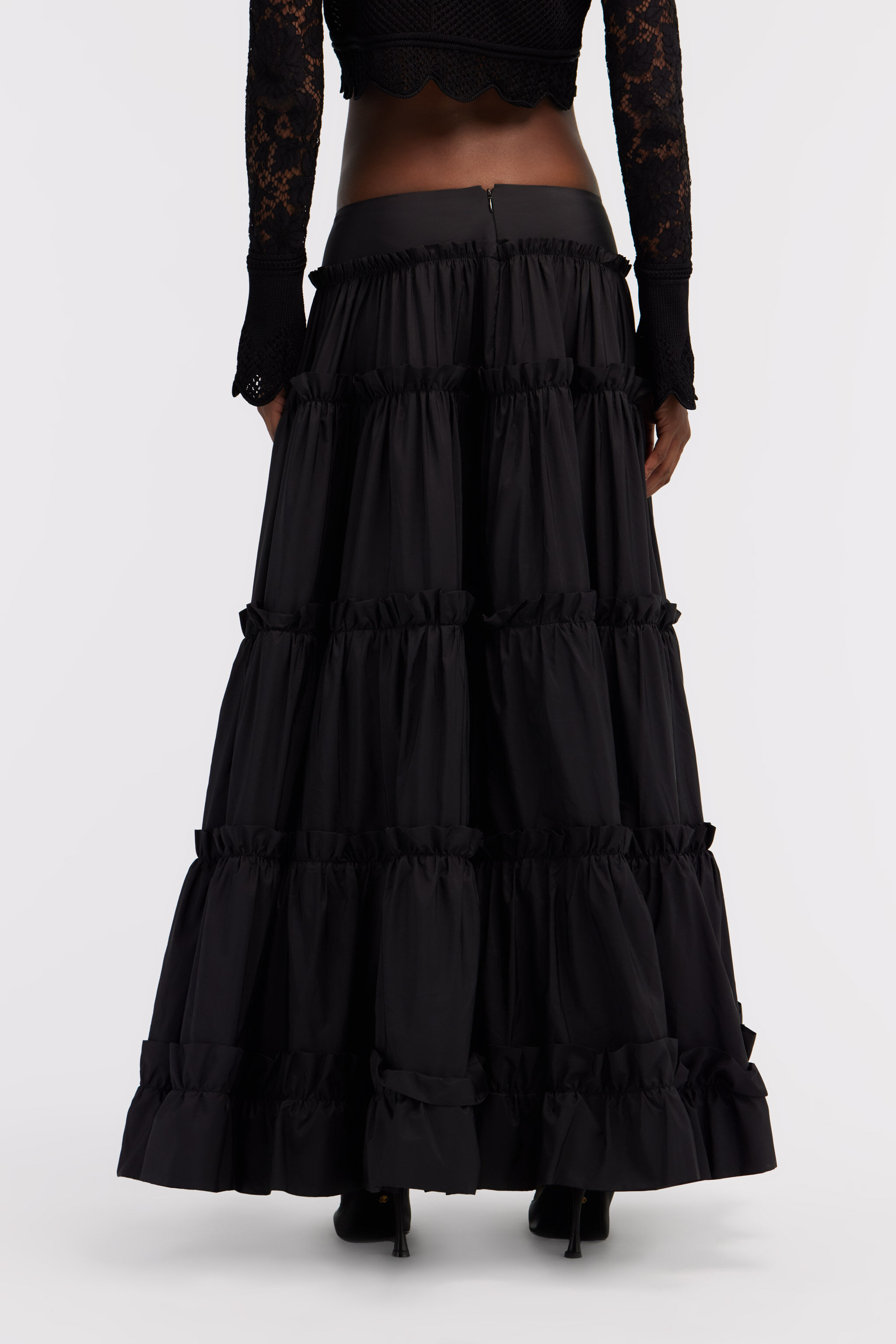 Long skirt with ruffles