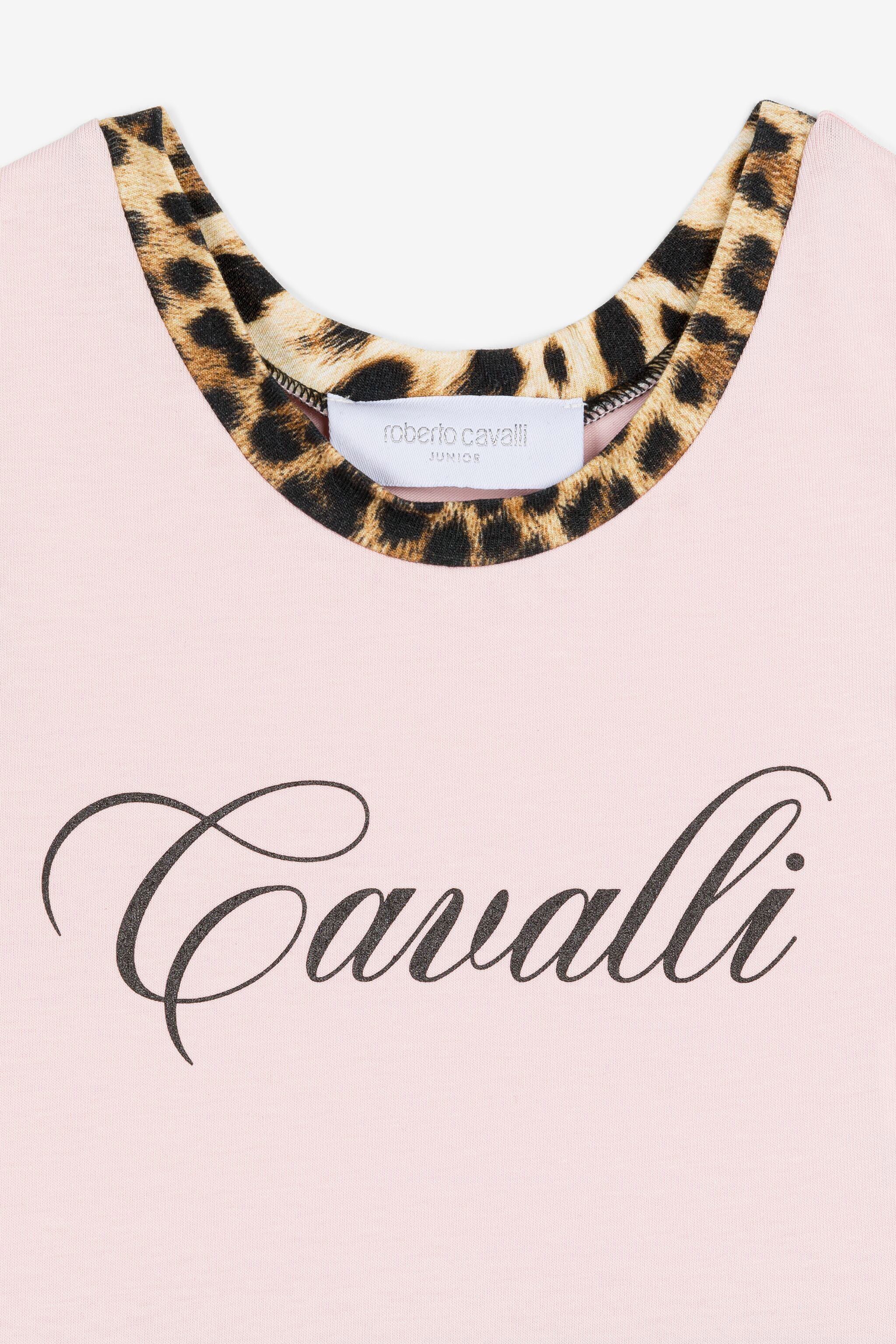 Roberto Cavalli Junior leopard-print T-shirt dress - D2294