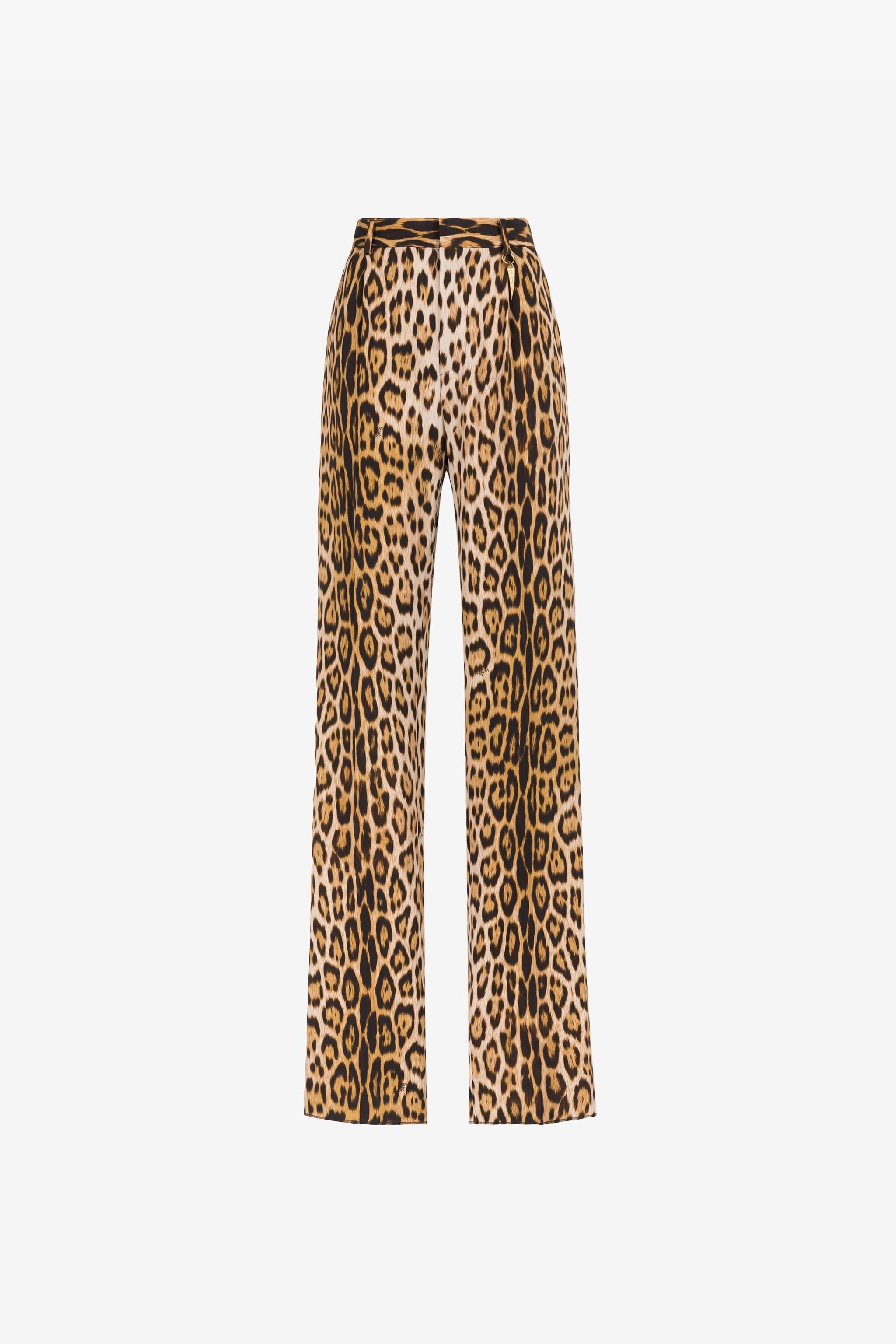 $224 Roberto Cavalli Junior 130 7 top Pants Jeans Leopard Skinny Stretch Trousers