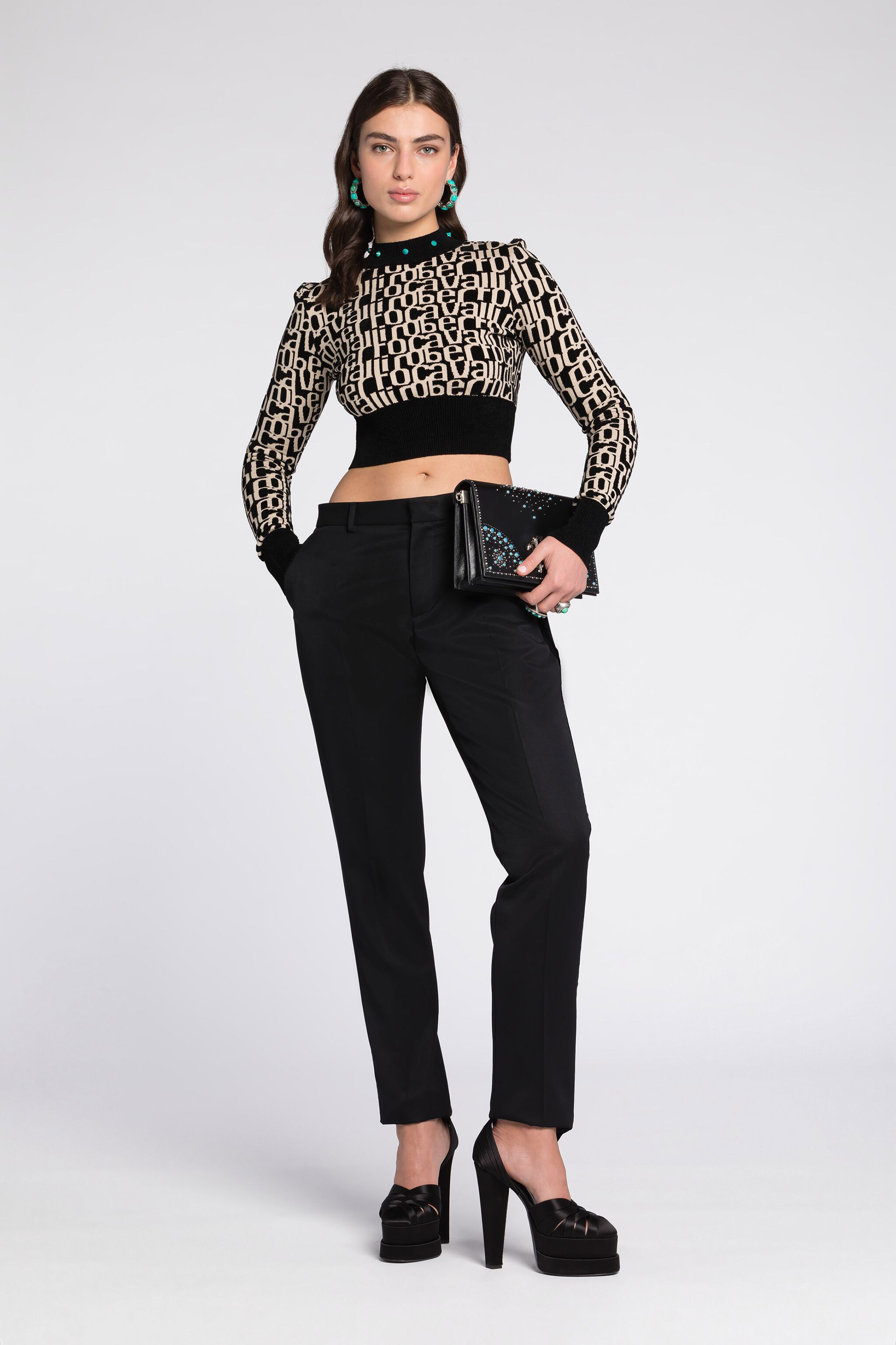 Monogram Flower Jacquard Cropped Pullover - Ready-to-Wear 1ABSUW