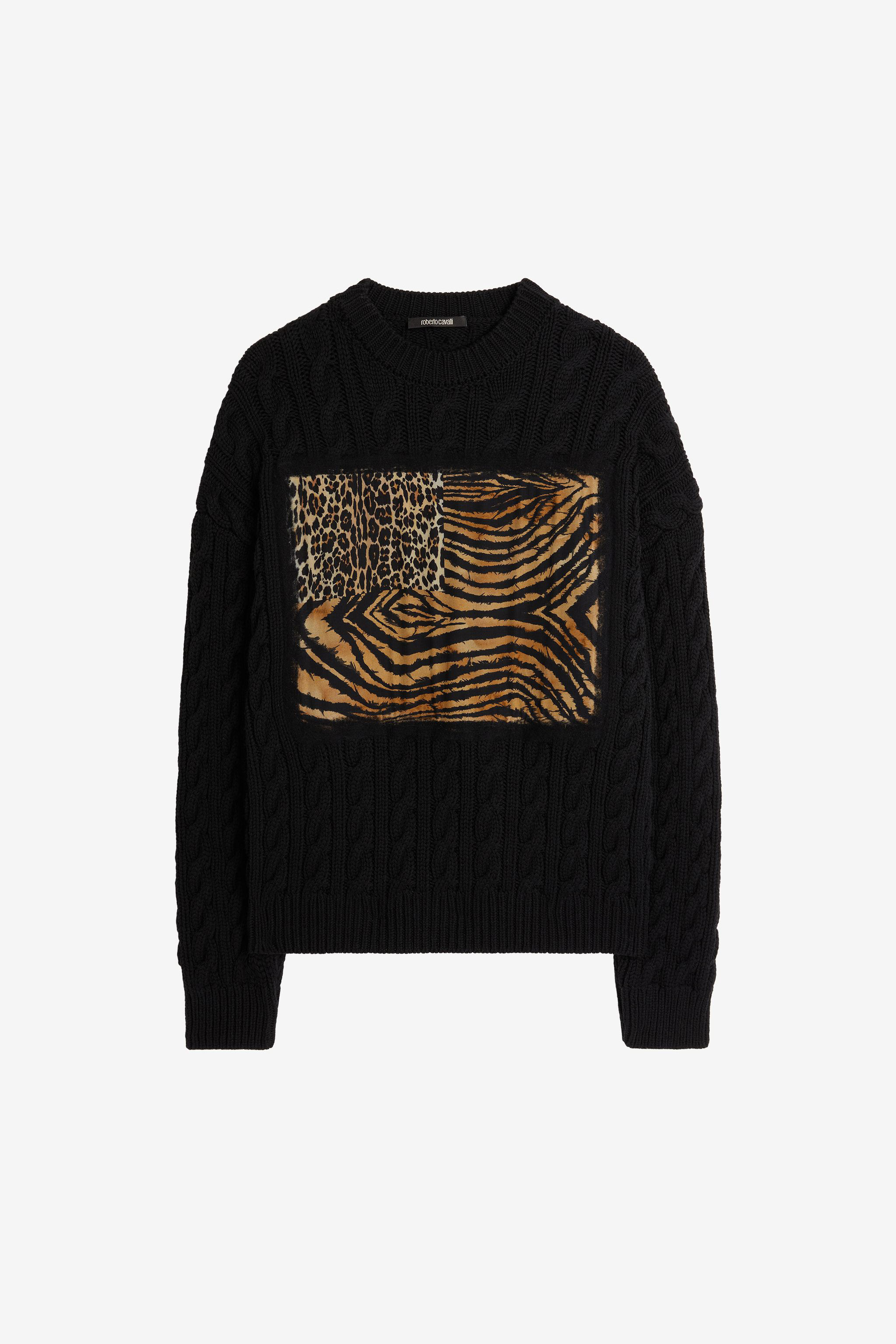 Shop Just Cavalli Tiger Intarsia Pullover