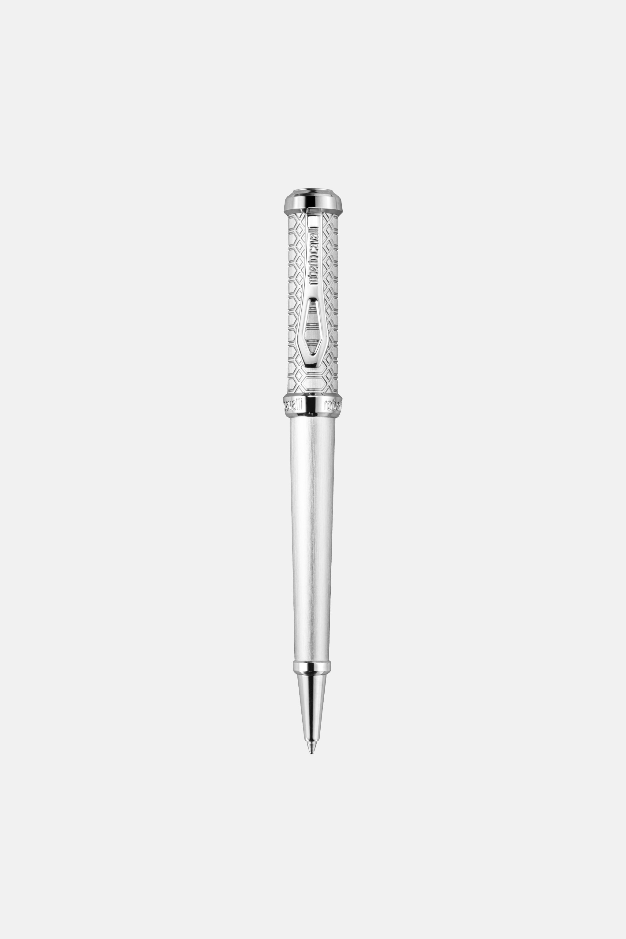 Roberto Cavalli Ballpoint Snake Pen Full Silver Tone Home