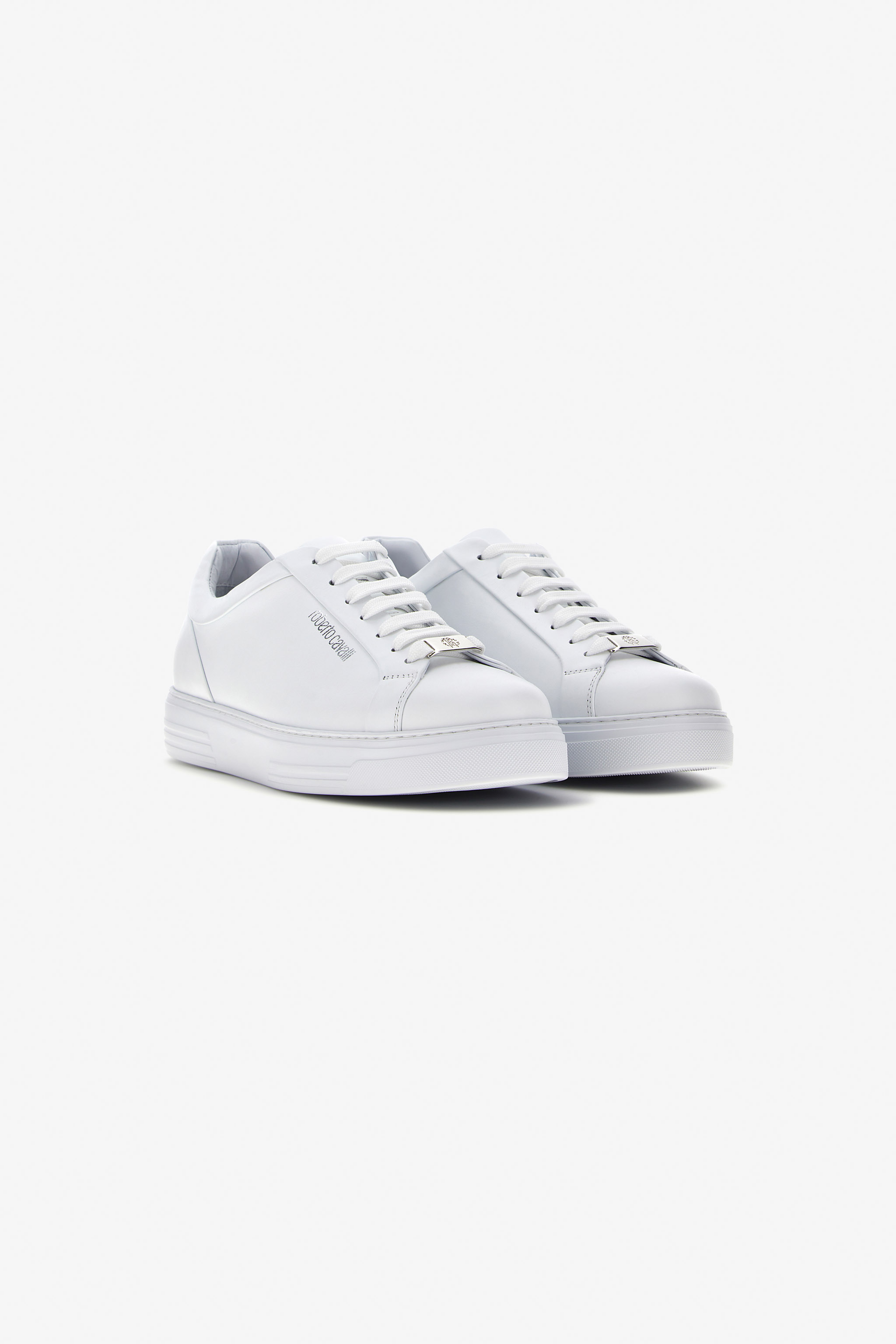 Sneakers with Monogram RC | White | Sale | Roberto Cavalli GB