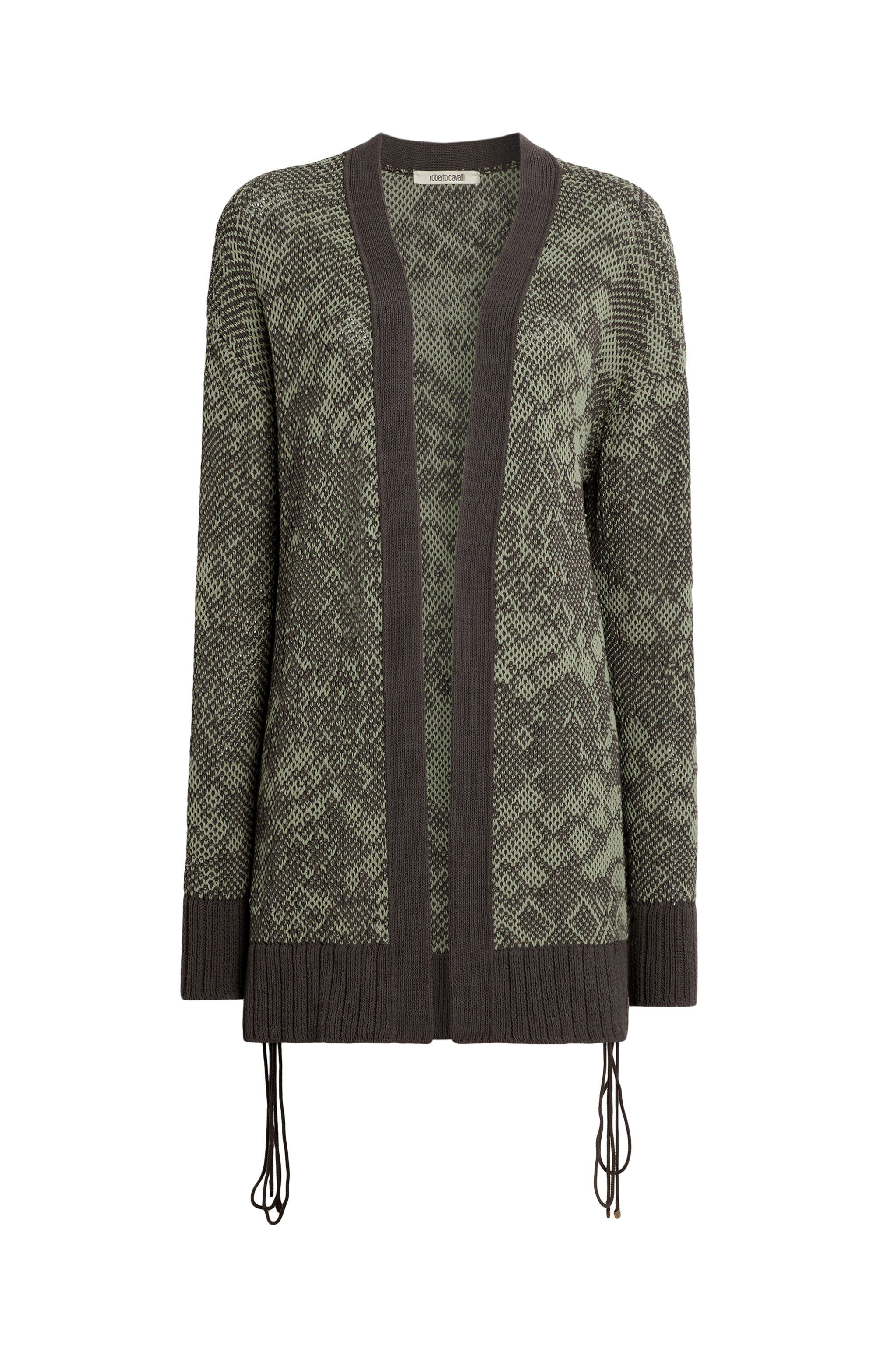 Macro Python jacquard cardigan | TAUPE | Last chance | Roberto