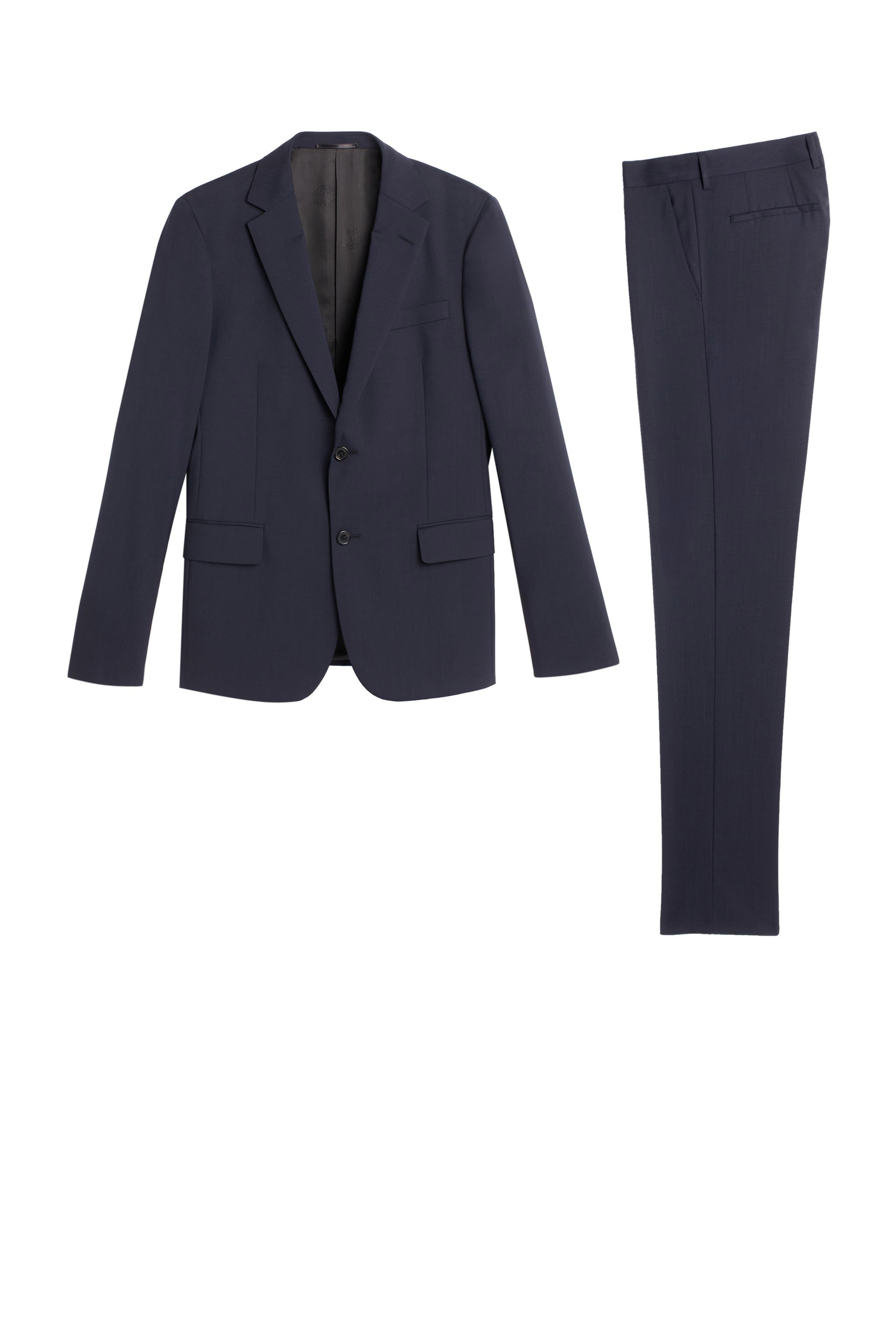 Wool and silk slim fit suit | DARK BLUE | Last chance | Roberto Cavalli CN