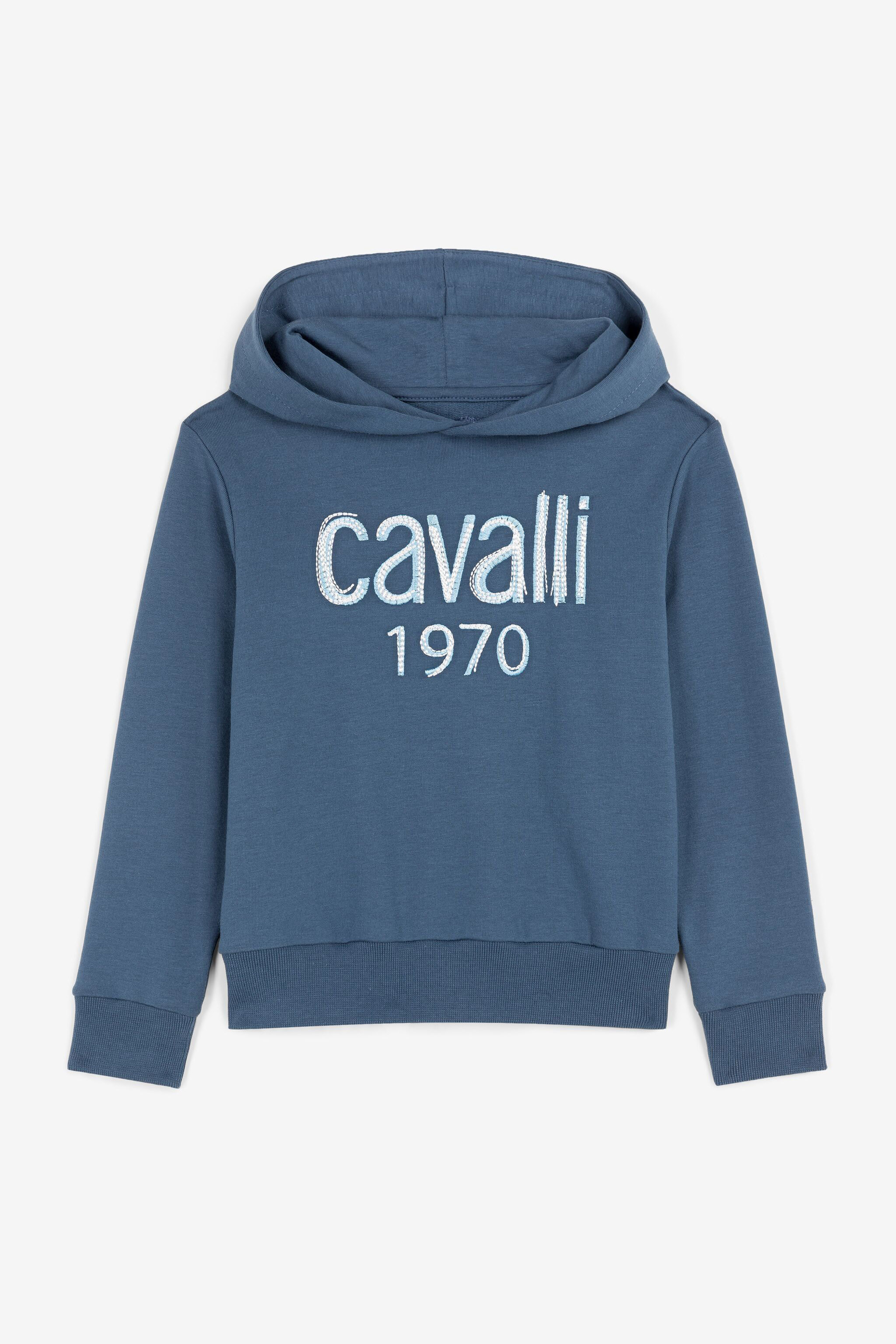 Roberto Cavalli Junior dinosaur-print hoodie - White