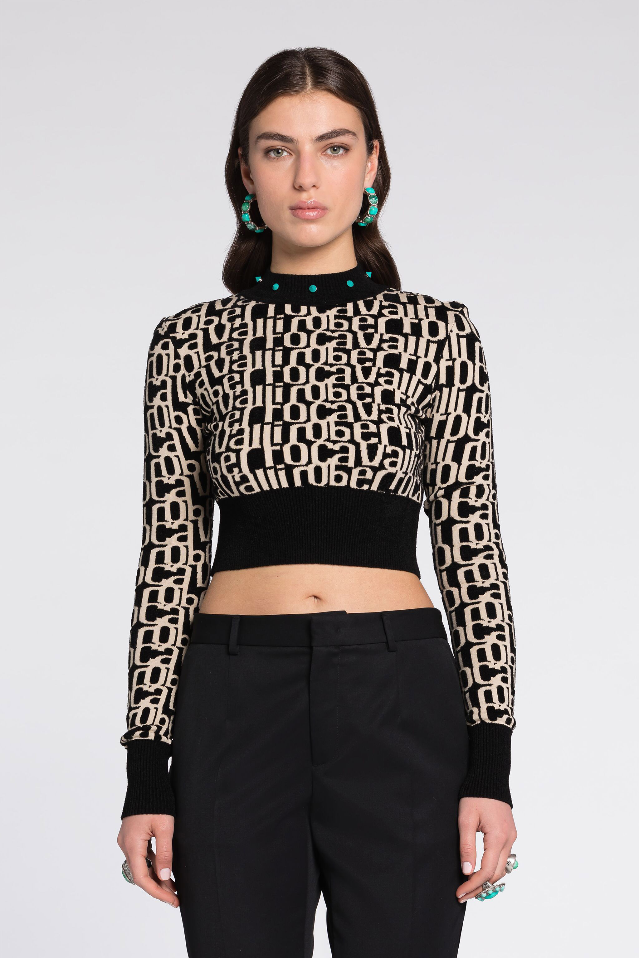 Monogram Flower Jacquard Cropped Pullover - Ready-to-Wear 1ABSUV