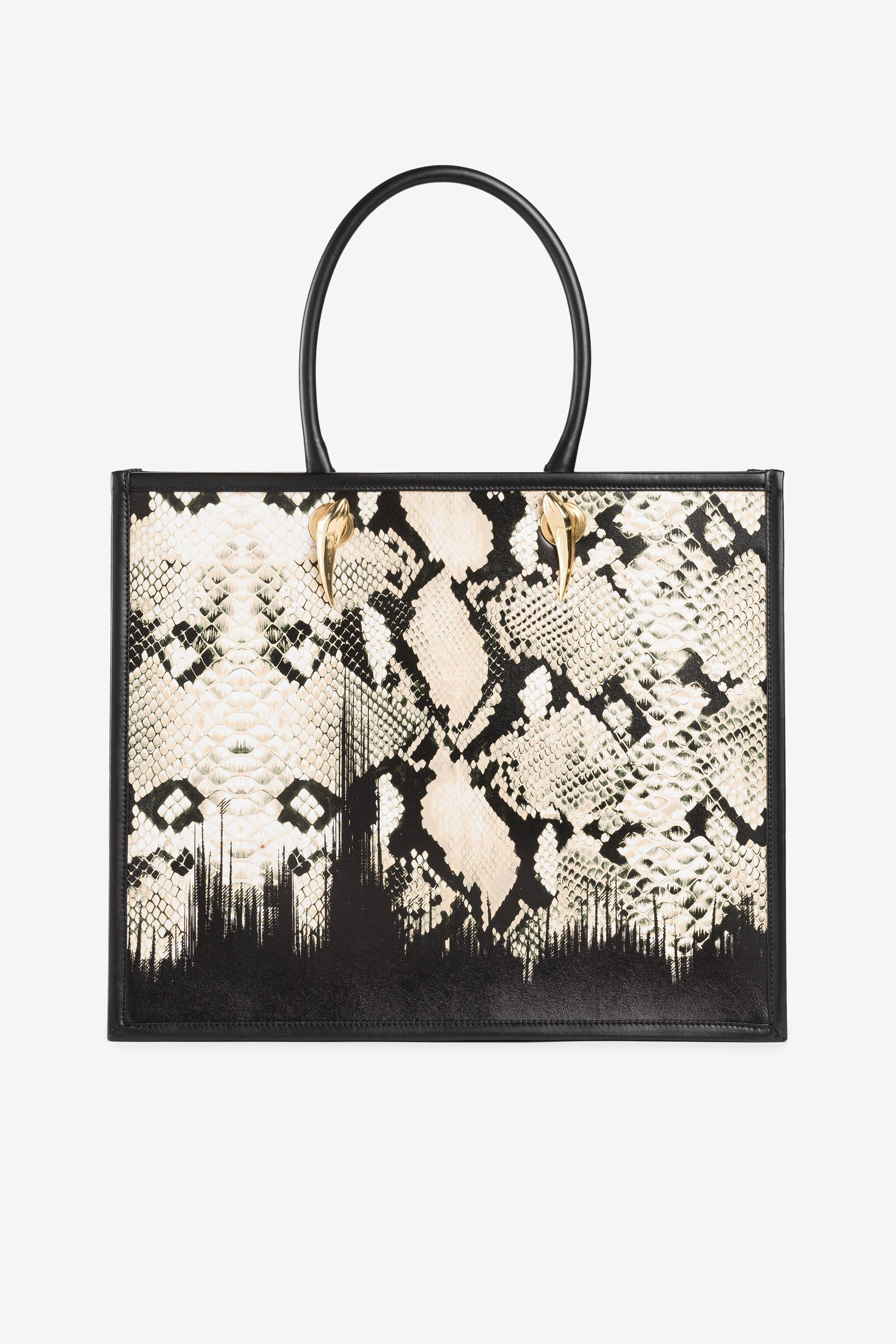 Rive Gauche Tote in Grey Snake Wash