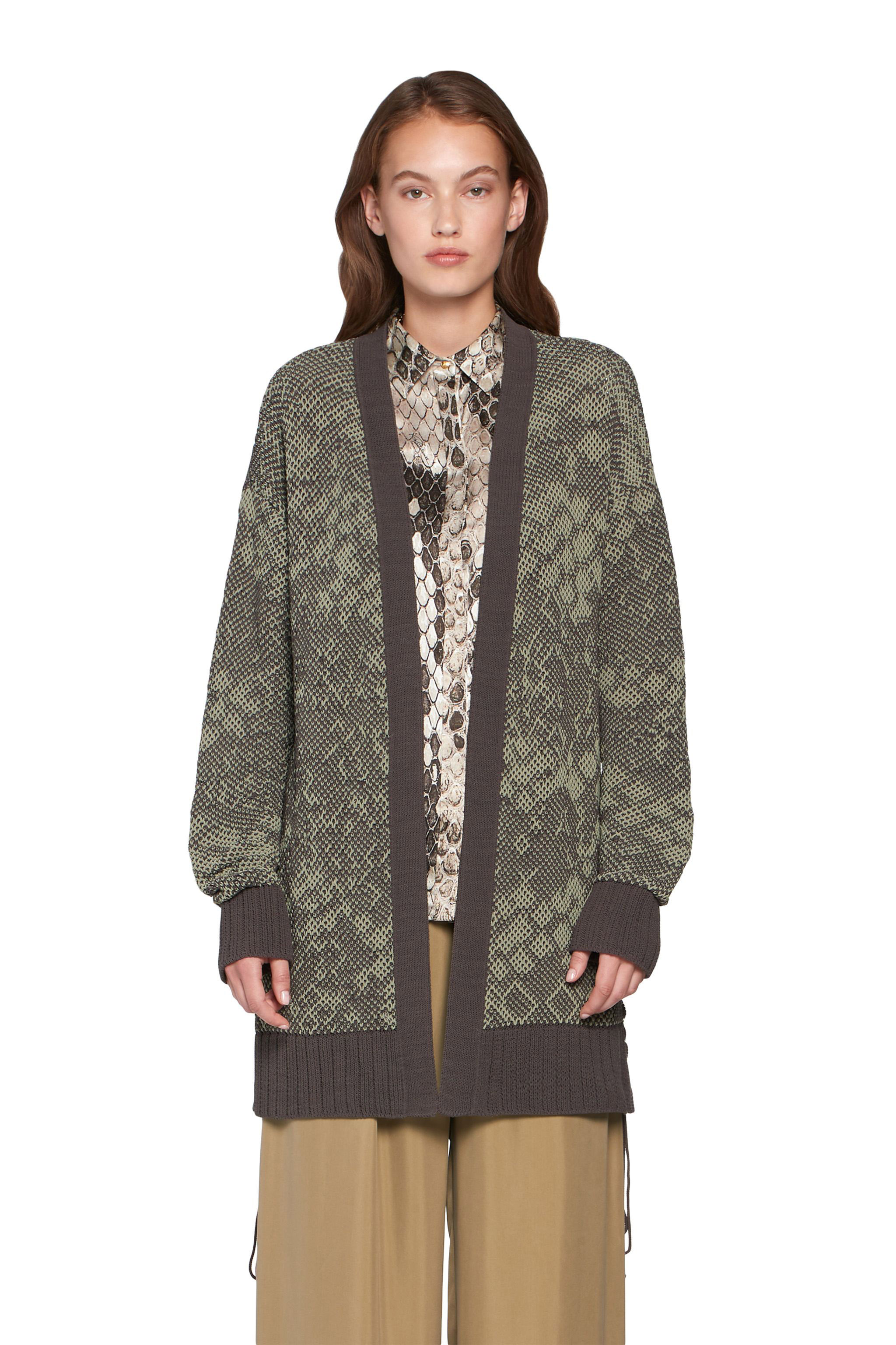 Macro Python jacquard cardigan