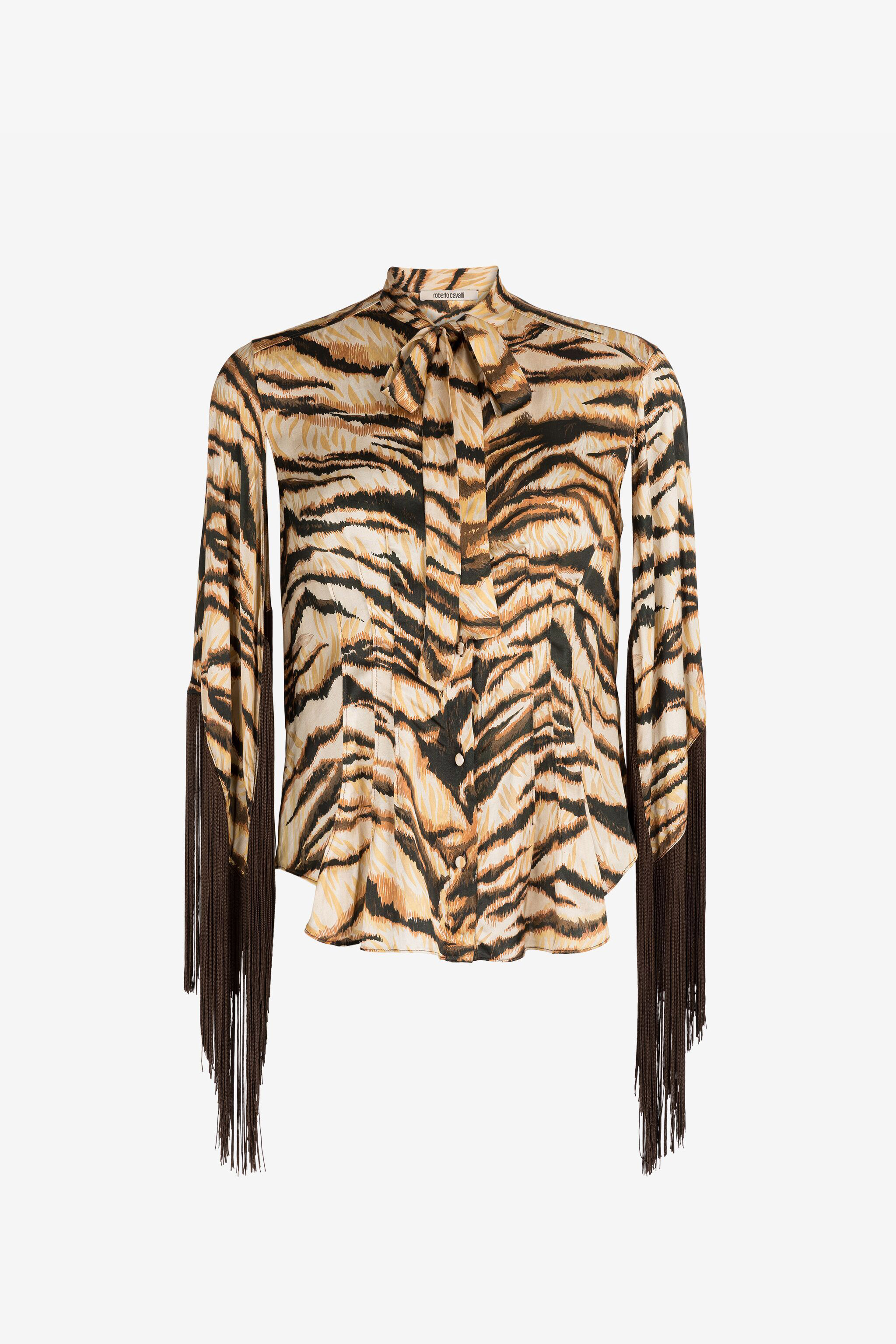 Roberto Cavalli Women's tiger-print T-Shirt - Brown - T-shirts