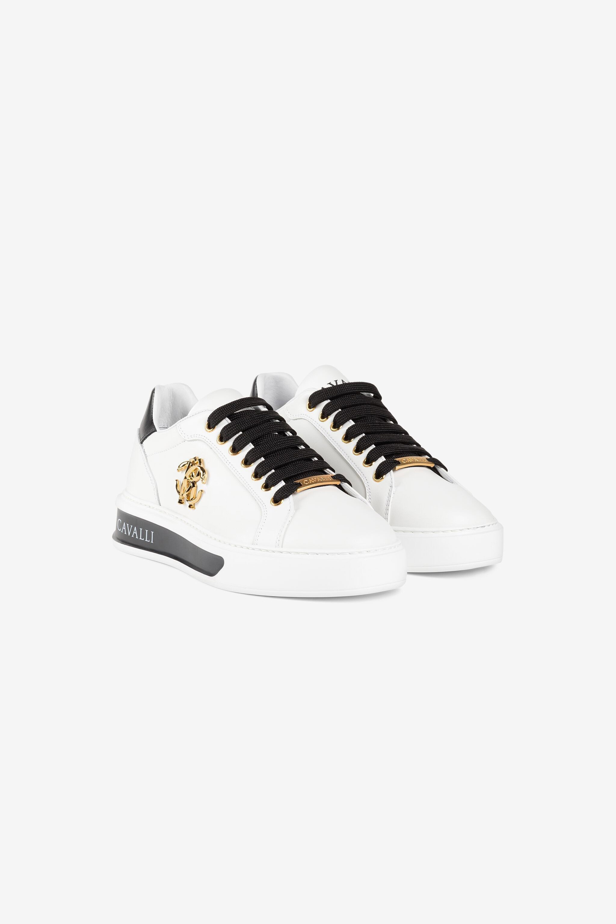 Just Cavalli logo-appliqué chunky sneakers - Black