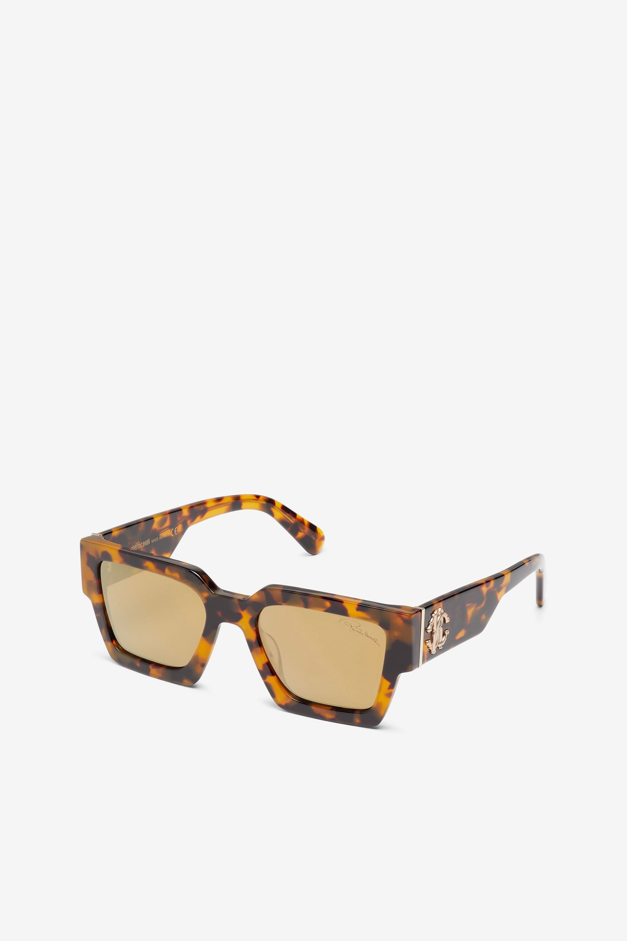 OFF-WHITE Mari Rectangular Frame Sunglasses Black/Yellow