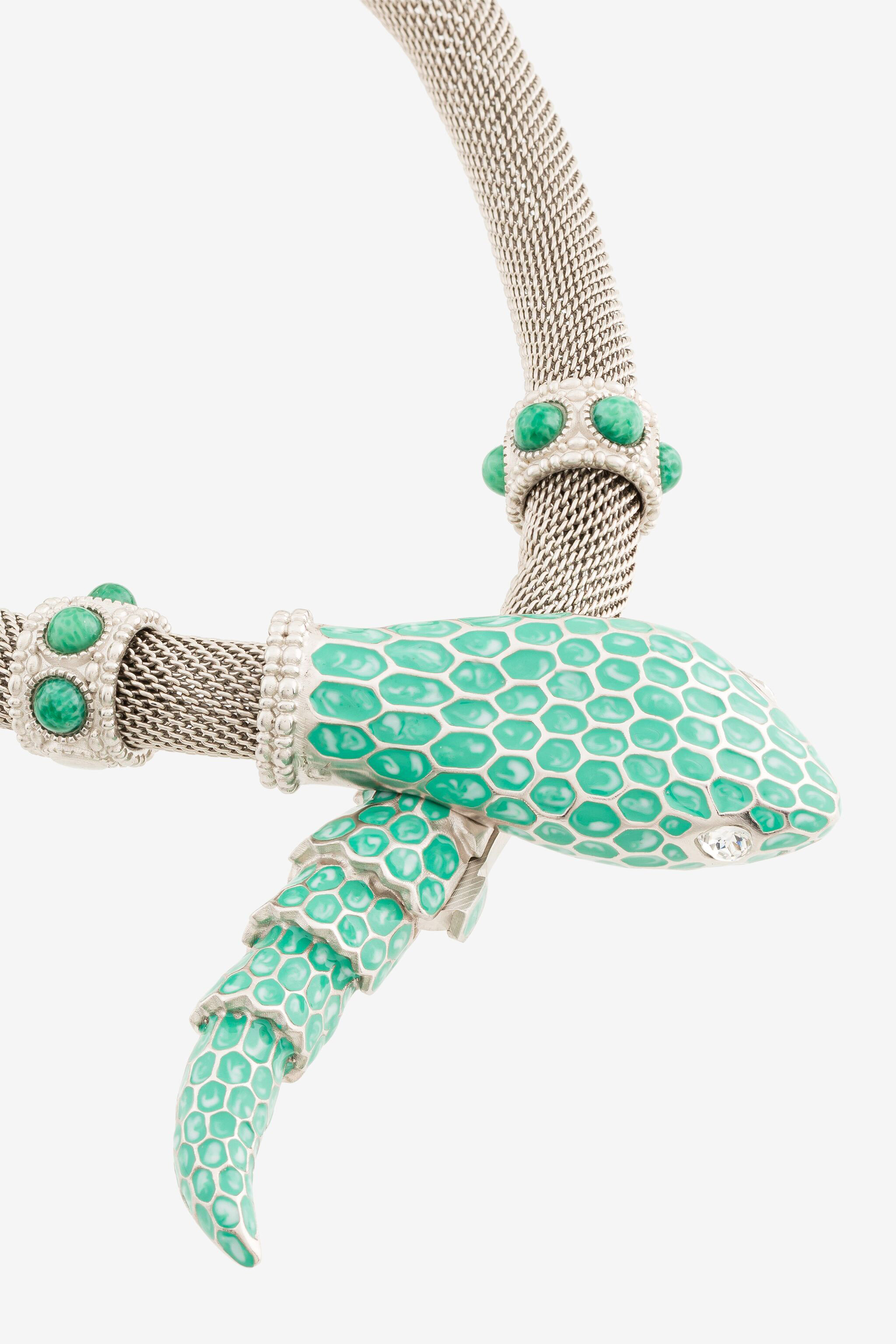 Roberto Cavalli Snake Enamel Necklace